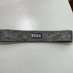 Victoria's Secret PINK Marl Gray Elastic Stretchable Graphic Logo Hair Headband